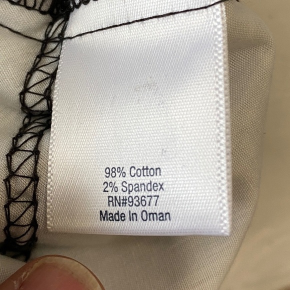 St. John's Bay Women's Black & White Dashed Diamond Pattern Capri Dress Pants 12 - Picture 8 of 14